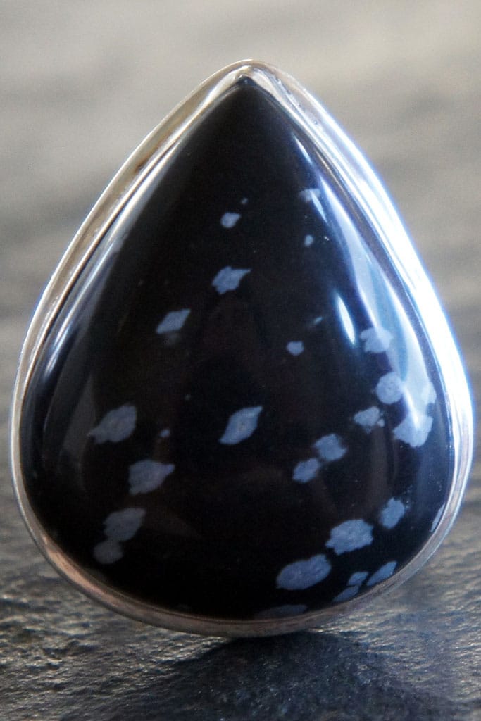 Pierre galet obsidienne noire